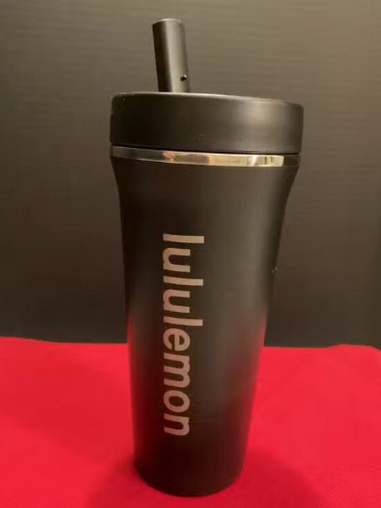 Lululemon Other - Lululemon Back to Life 24 oz (710 mL) Black Insulated Tumbler | Straw Lid